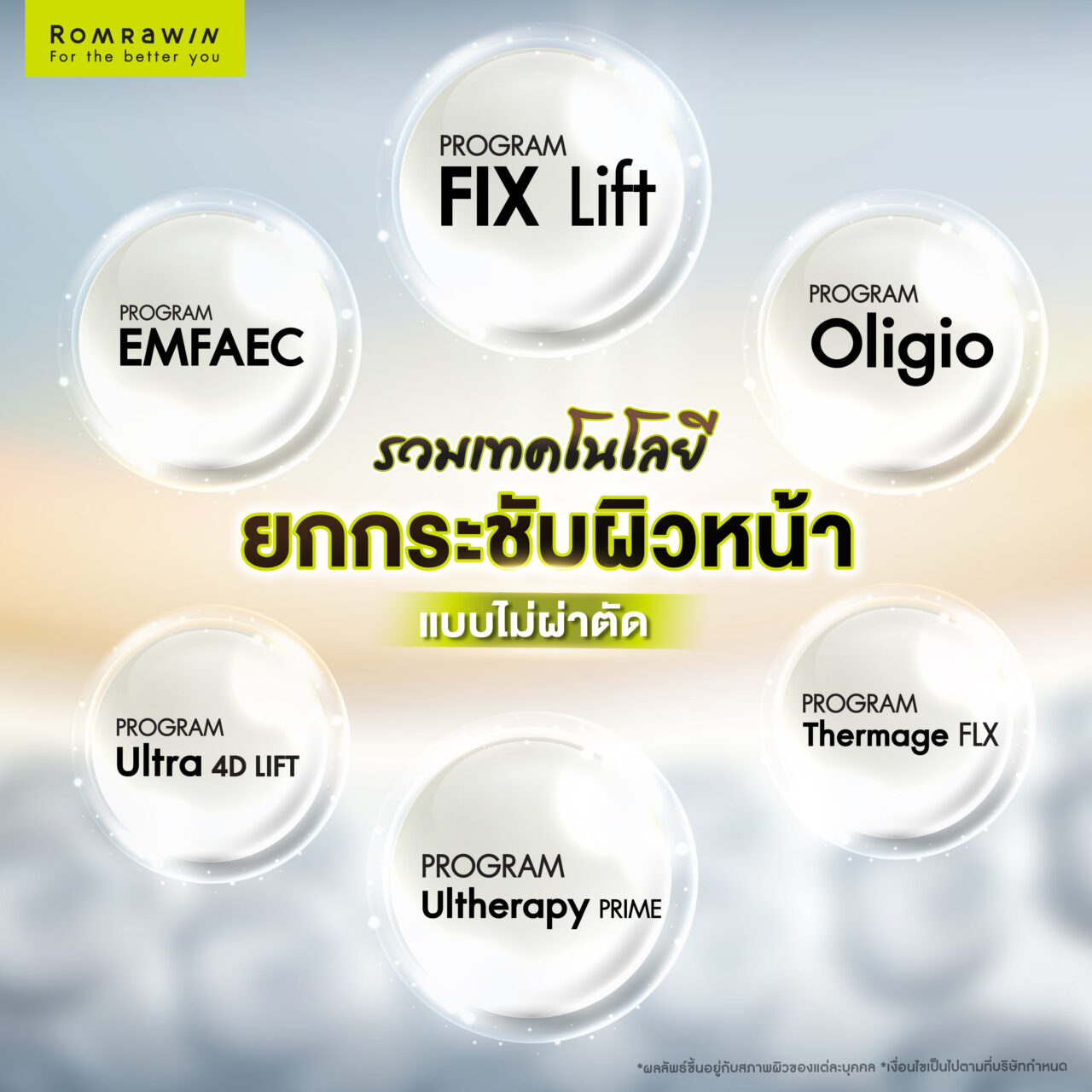 รวมเทคโนโลยียกกระชับผิวหน้าแบบไม่ผ่าตัด ที่เห็นผลจริง