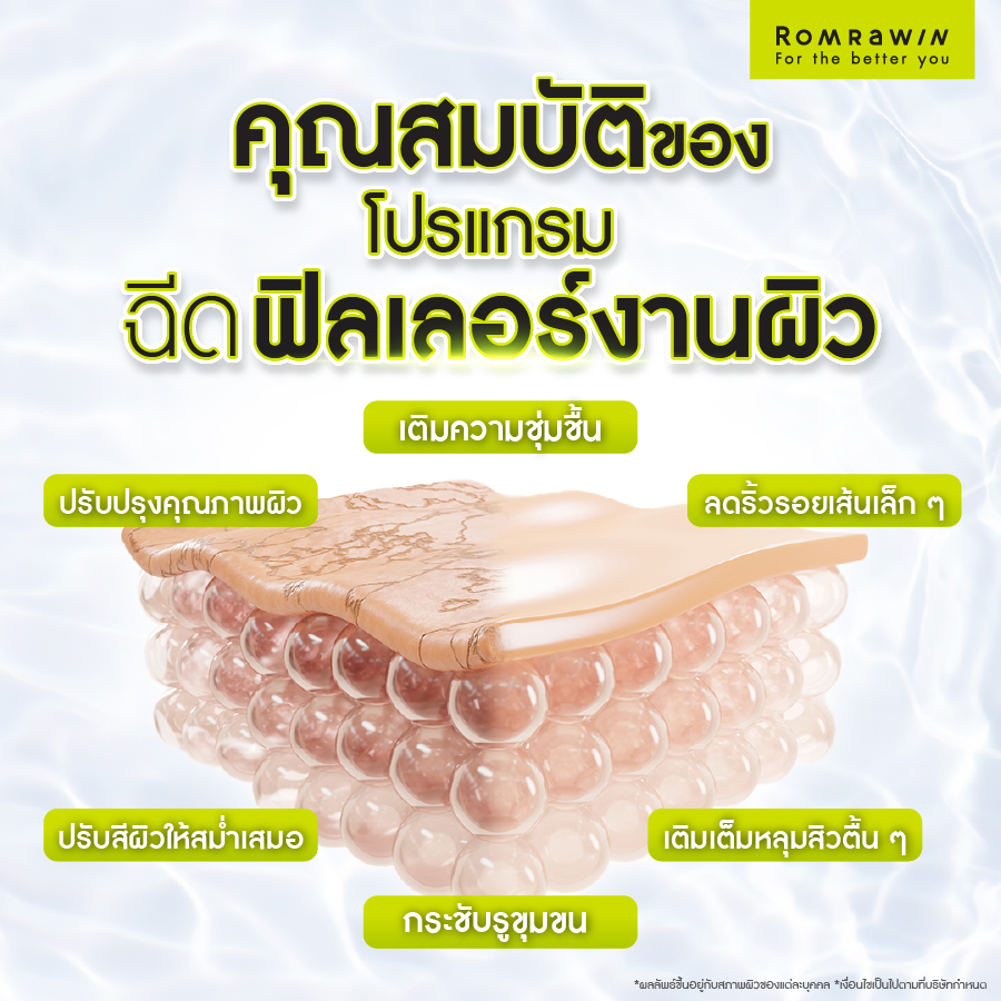 คุณสมบัติเด่นของการฉีดฟิลเลอร์งานผิว