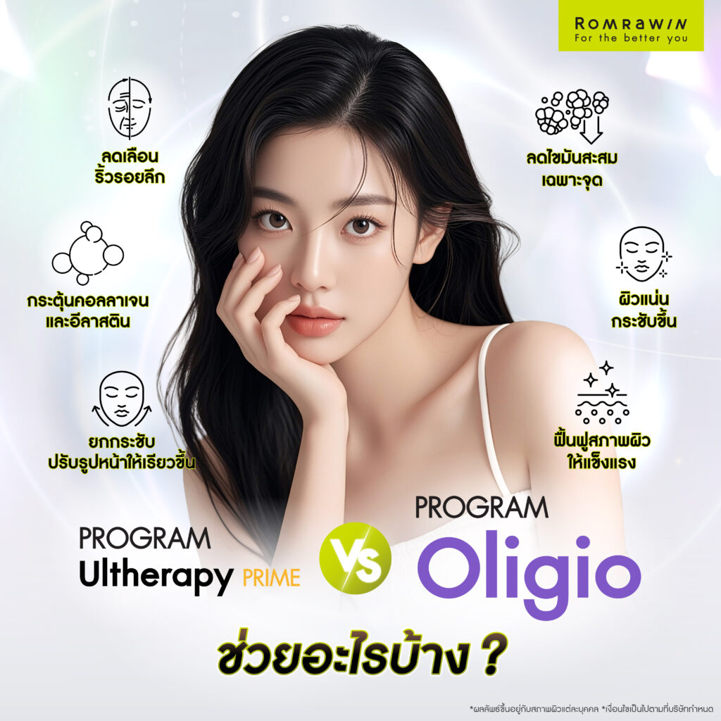 โปรแกรม Ultherapy Prime vs Oligio หน้าเรียวกระชับ ช่วยอะไรบ้าง?