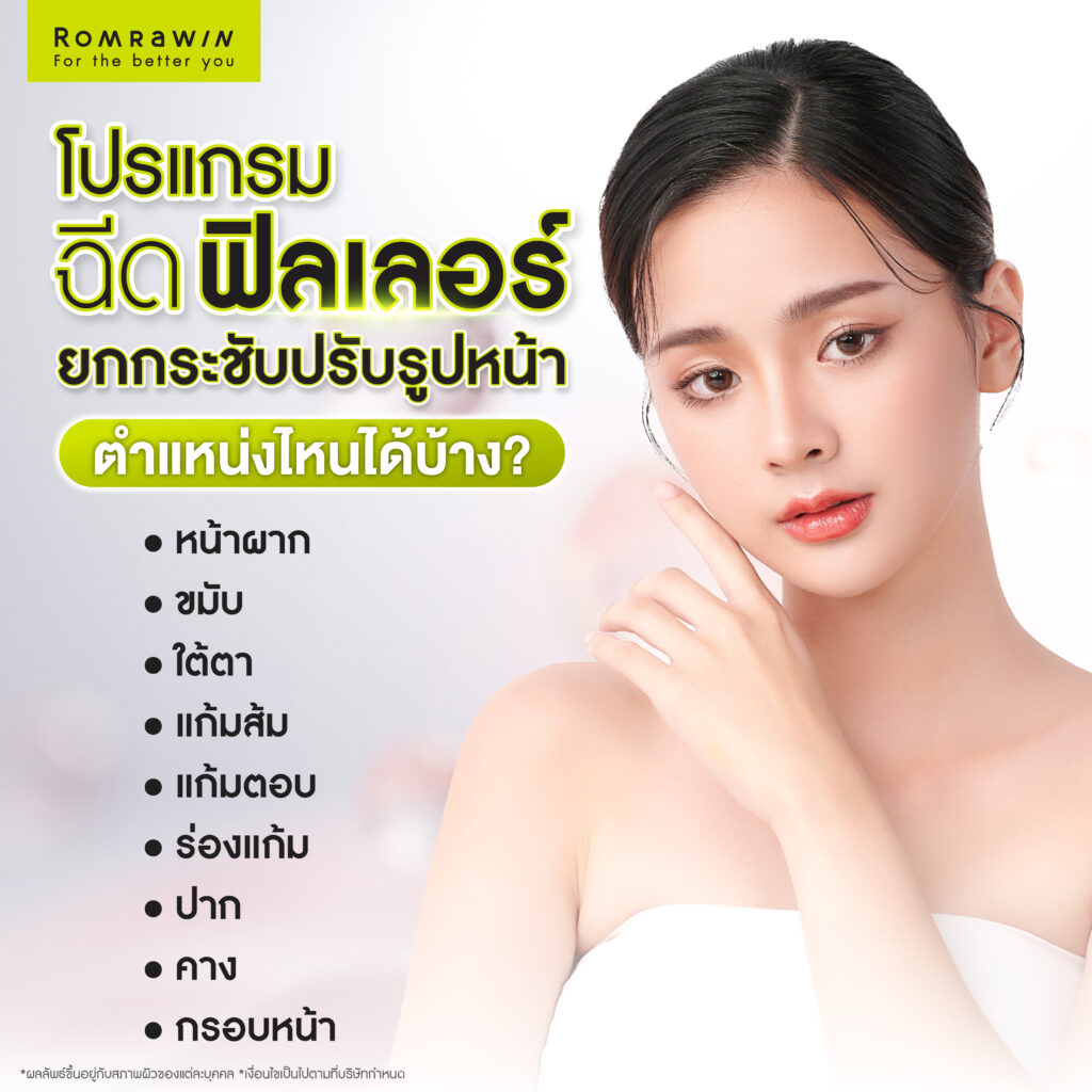 ฉีดฟิลเลอร์ปรับรูปหน้า ตำแหน่งไหนได้บ้าง?