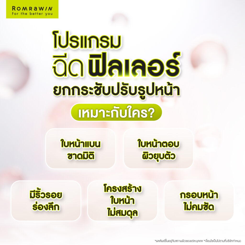 ฉีดฟิลเลอร์ปรับรูปหน้า เหมาะกับใคร?