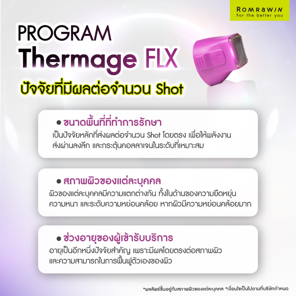 เจาะลึก Thermage FLX ต้องทำกี่ Shot ถึงจะเห็นผล? 2 ปัจจัยที่มีผลต่อจำนวน Shot (ช็อต) ของ Thermage FLX