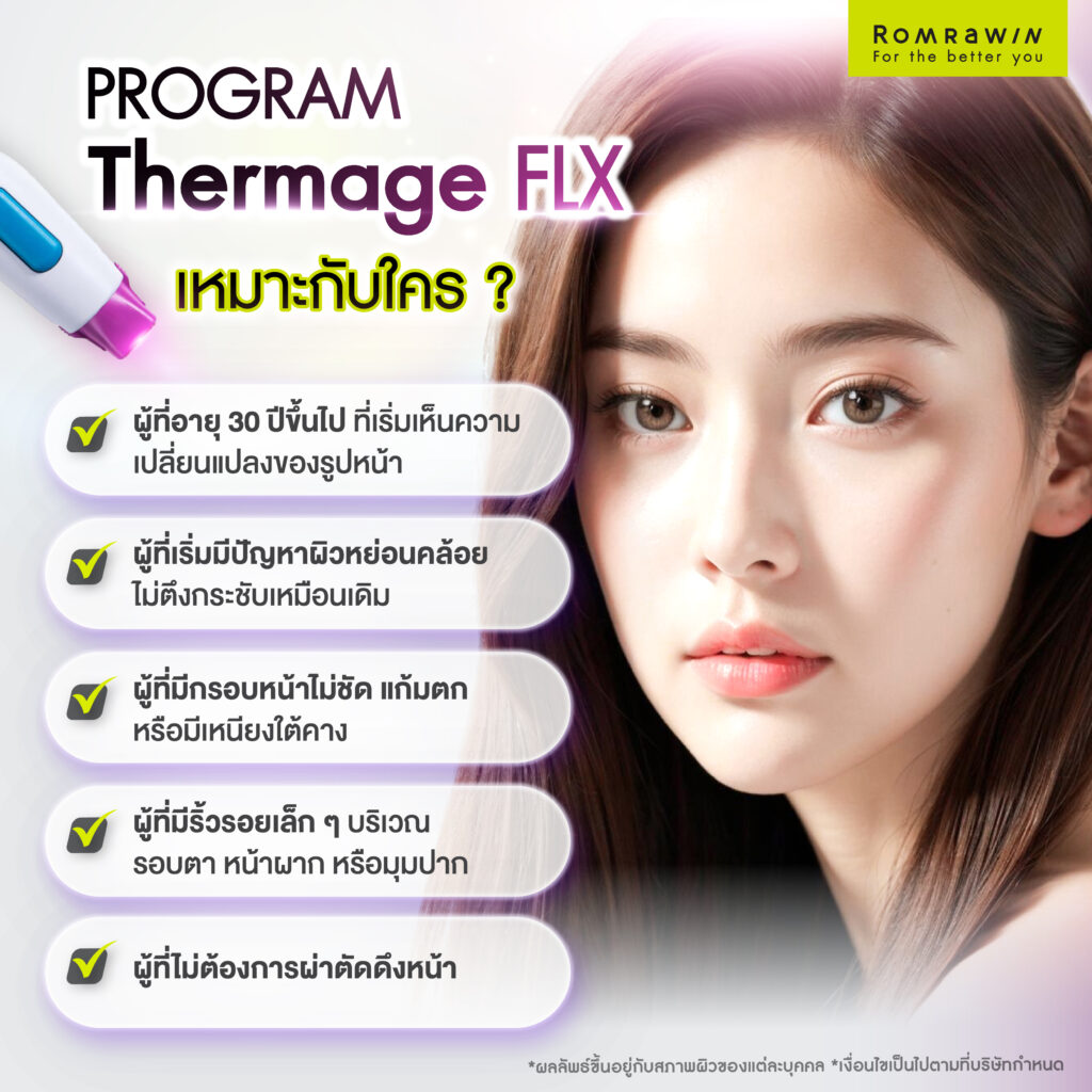 เจาะลึก Thermage FLX ต้องทำกี่ Shot ถึงจะเห็นผล? 5 Thermage FLX เหมาะกับใครบ้าง?