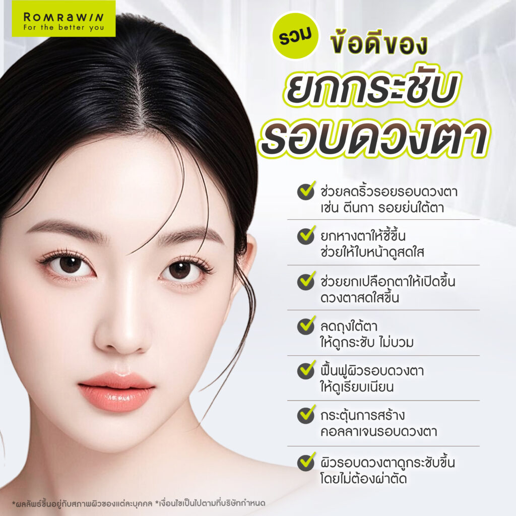 รวมข้อดีของยกกระชับรอบดวงตา