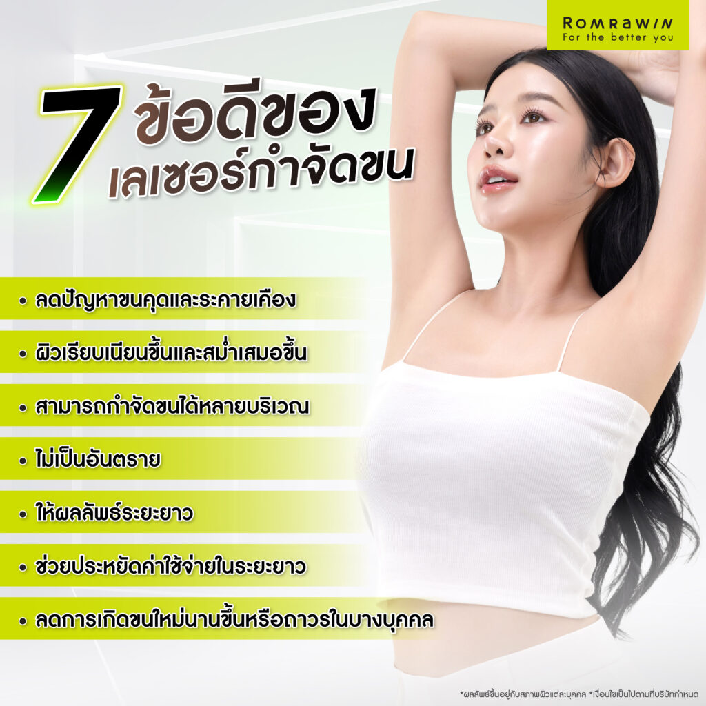 ข้อดีของการทำเลเซอร์กำจัดขน