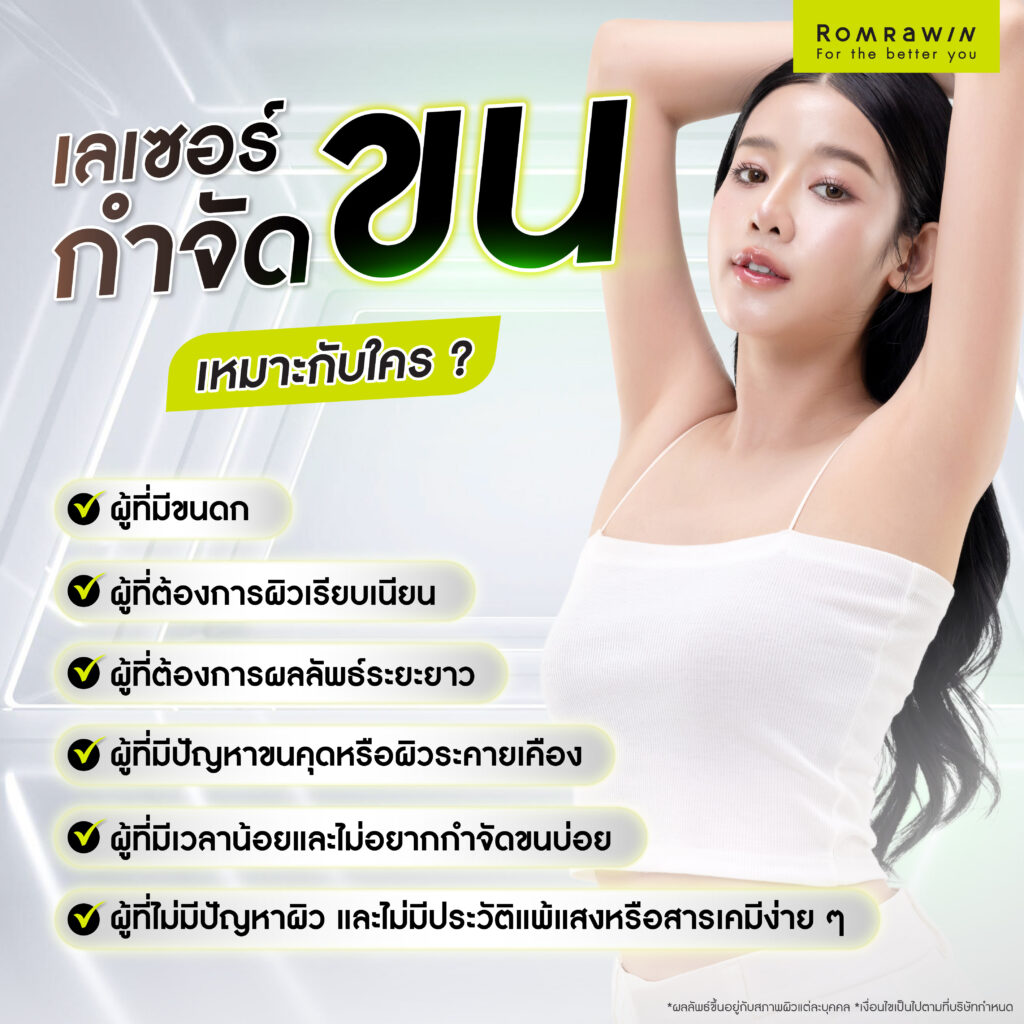 เลเซอร์กำจัดขนเหมาะกับใคร