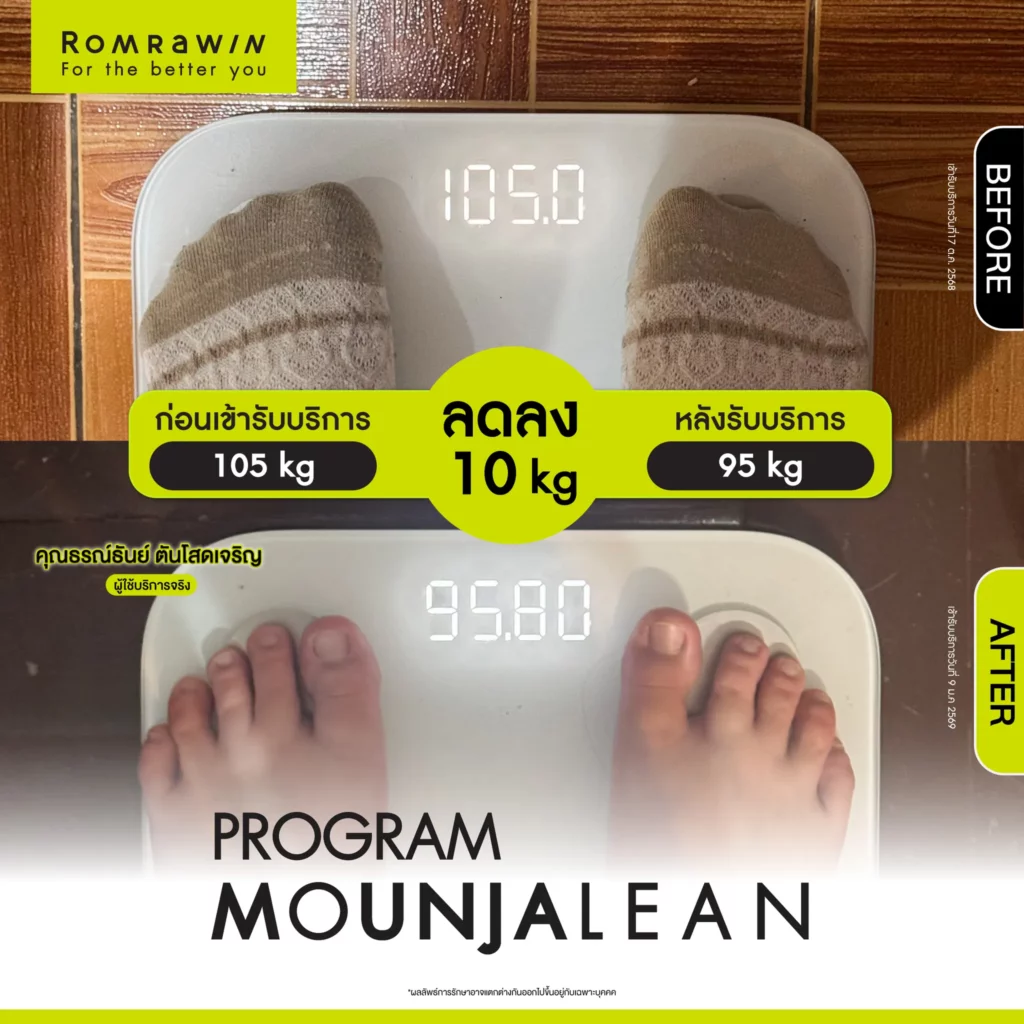 ผลลัพธ์ขึ้นอยู่กับแต่ละบุคคล