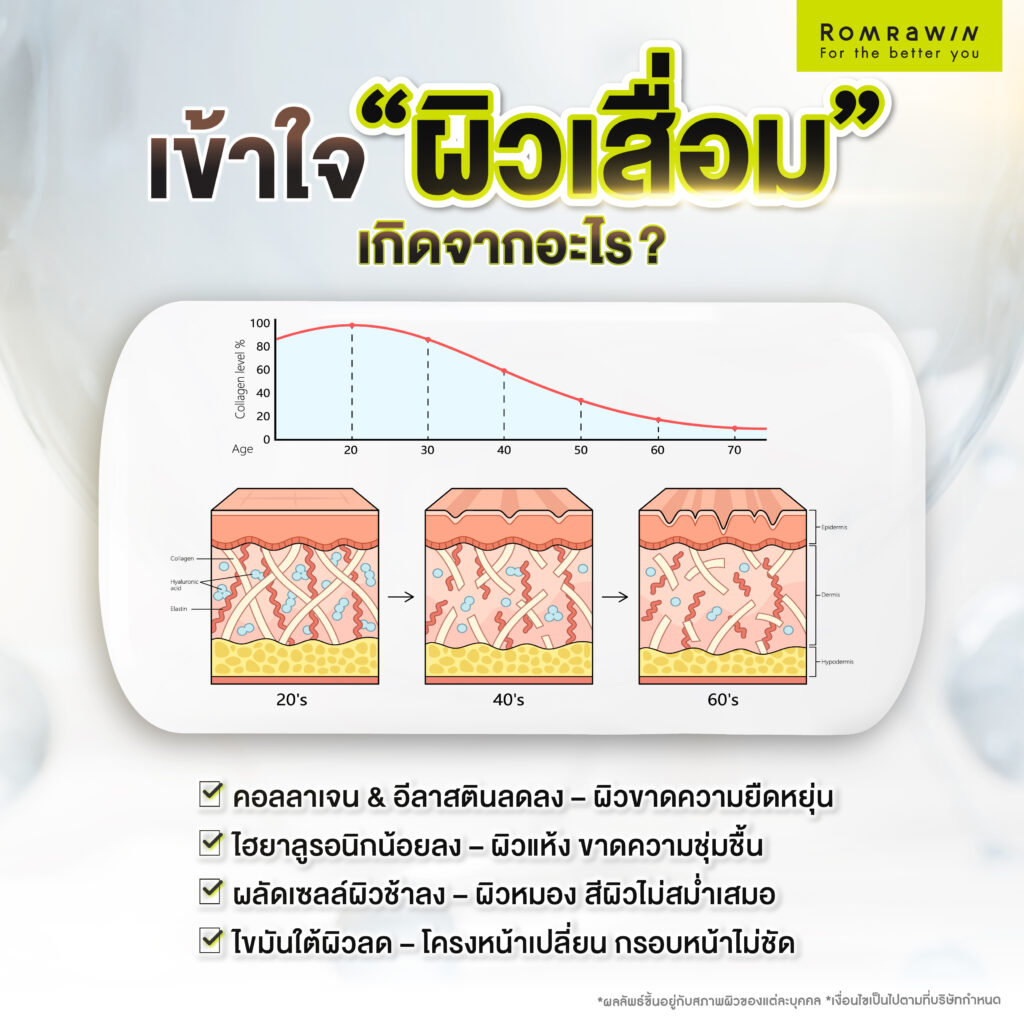 ยกกระชับแบบไม่ผ่าตัด เหมาะกับใคร ต้องเริ่มทำเครื่องไหนตอนอายุเท่าไหร่ 2 เข้าใจกระบวนการเสื่อมของผิวก่อนตัดสินใจ
