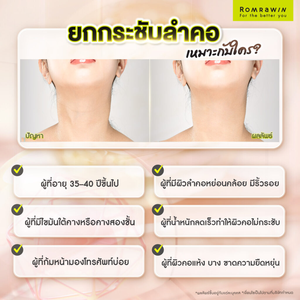 ยกกระชับลำคอ เหมาะกับใครบ้าง?