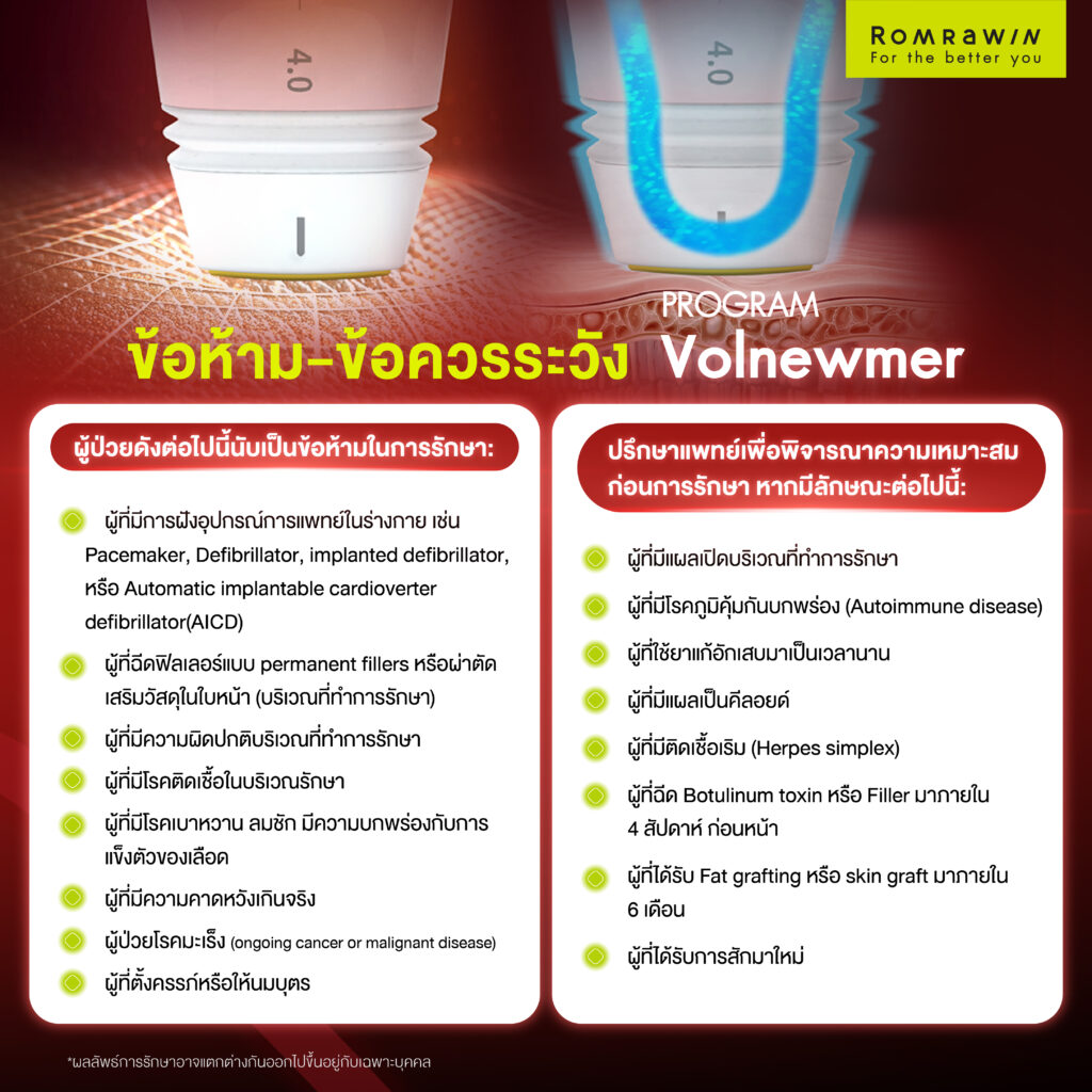 ข้อควรระวังในการเข้ารับการรักษา VOLNEWMER 