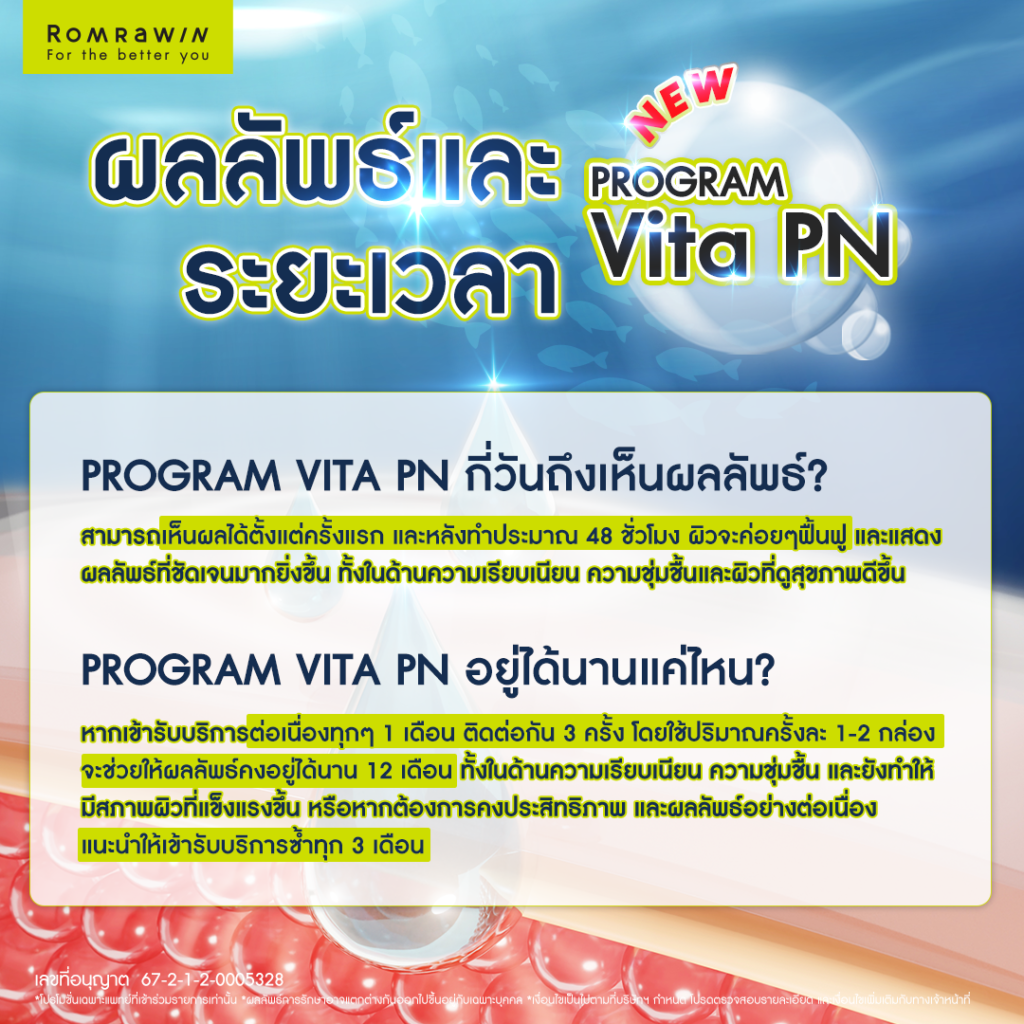 VITARAN I โปรแกรมฟื้นฟูผิวแข็งแรงด้วย Polynucleotide 16 Vitaran I อยู่ได้นานแค่ไหน?