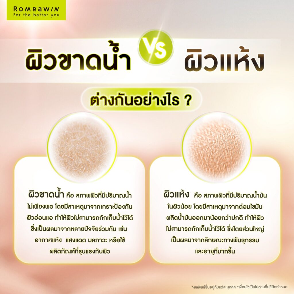 ผิวขาดน้ำคืออะไร? ต่างจากผิวแห้งไหม? มีวิธีดูแลผิวอย่างไร? 3 ผิวขาดน้ำ ต่างจากผิวแห้งอย่างไร?