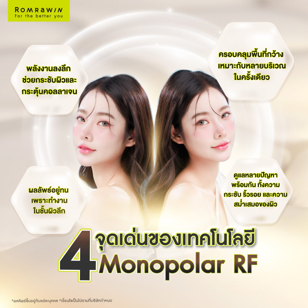 จุดเด่นของเทคโนโลยี Monopolar RF เมื่อเทียบกับระบบ Bipolar RF