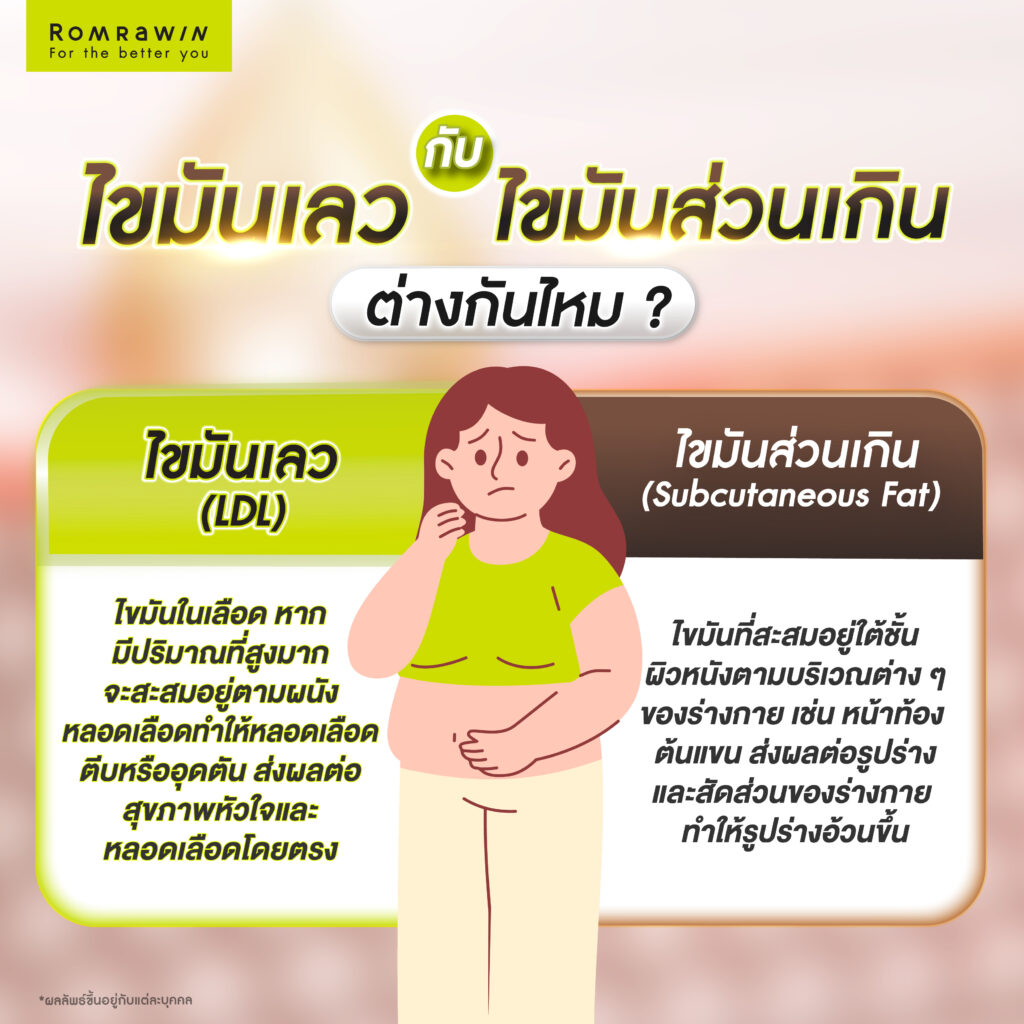 ไขมันเลวต่างจากไขมันส่วนเกินไหม