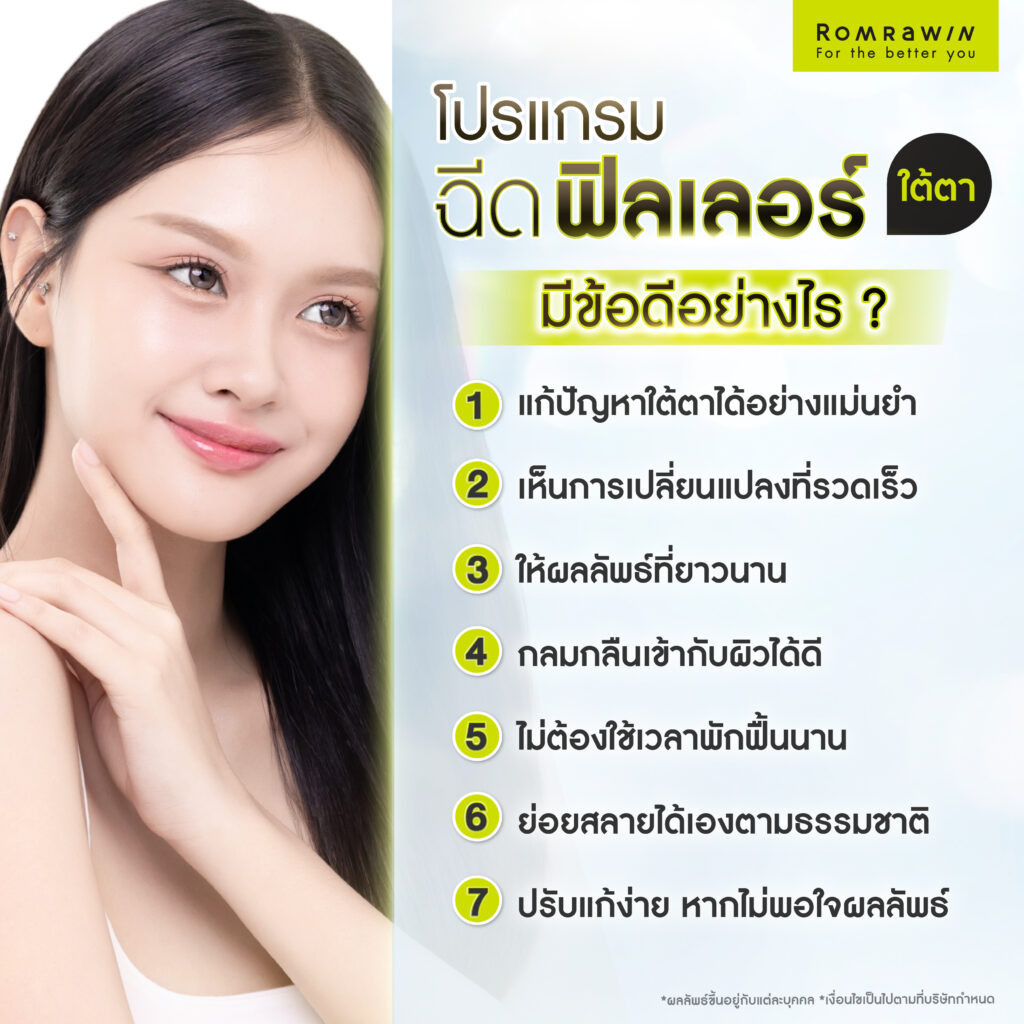 ข้อดีของการฉีดฟิลเลอร์ใต้ตา