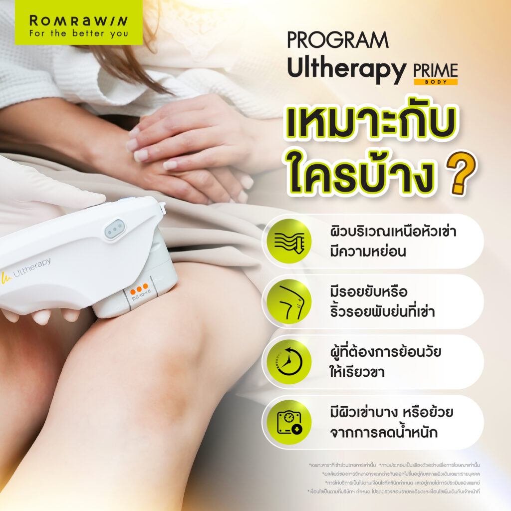 Ultherapy PRIME หัวเข่า เคล็ดลับผิวตึงเนียนของคุณฮันนี่ 3 โปรแกรม Ultherapy PRIME ย้อนวัยหัวเข่าให้อ่อนวัยเหมือนหน้า
