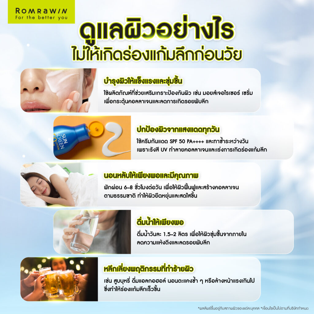 ดูแลผิวอย่างไรไม่ให้เกิดร่องแก้มลึกก่อนวัย