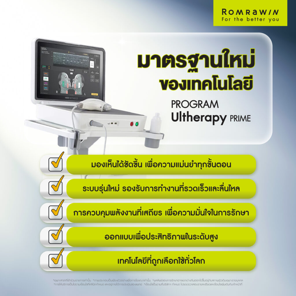 โปรแกรม Ultherapy PRIME เทคโนโลยียกกระชับระดับ Gold Standard