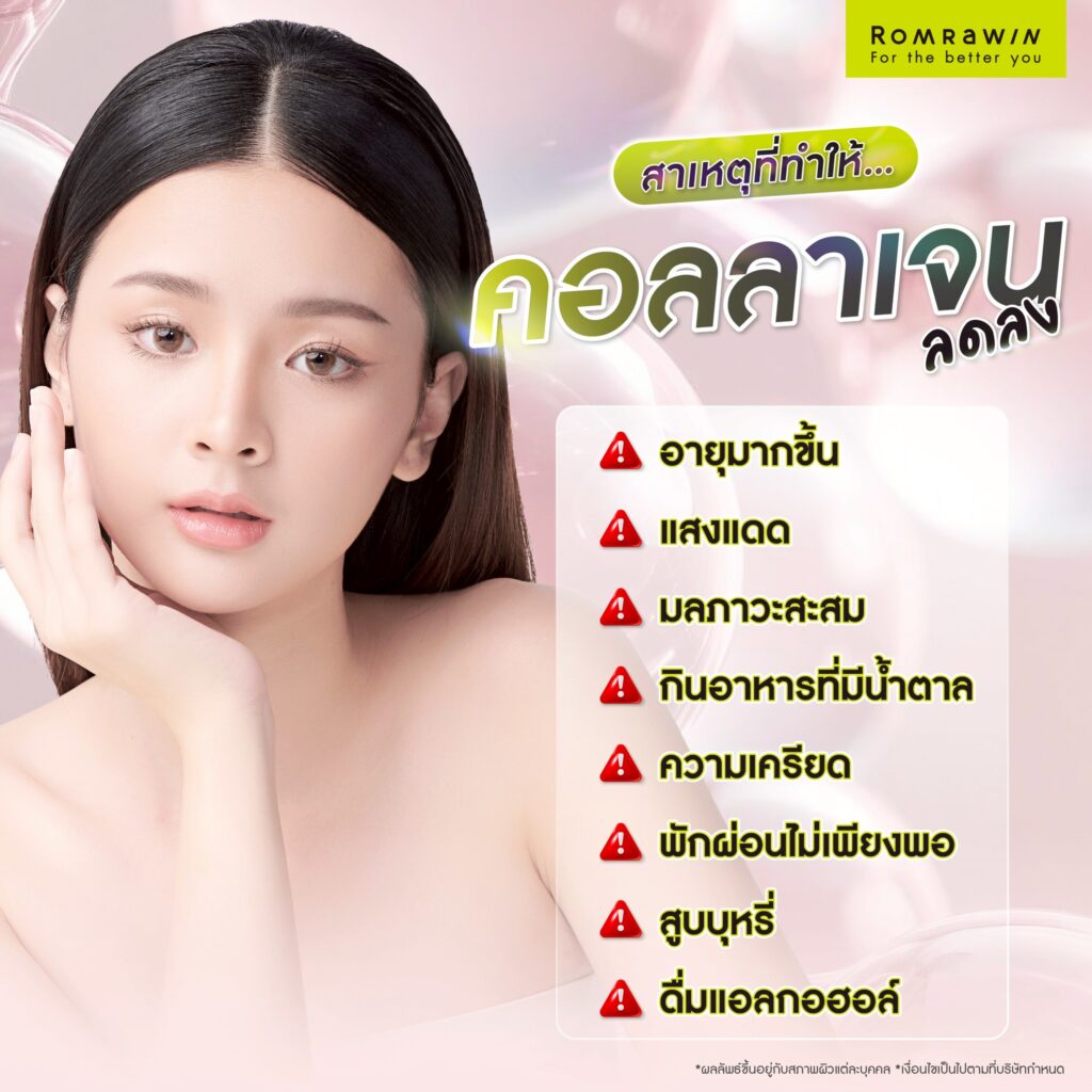 คอลลาเจนลดลงมีสาเหตุจากอะไร?