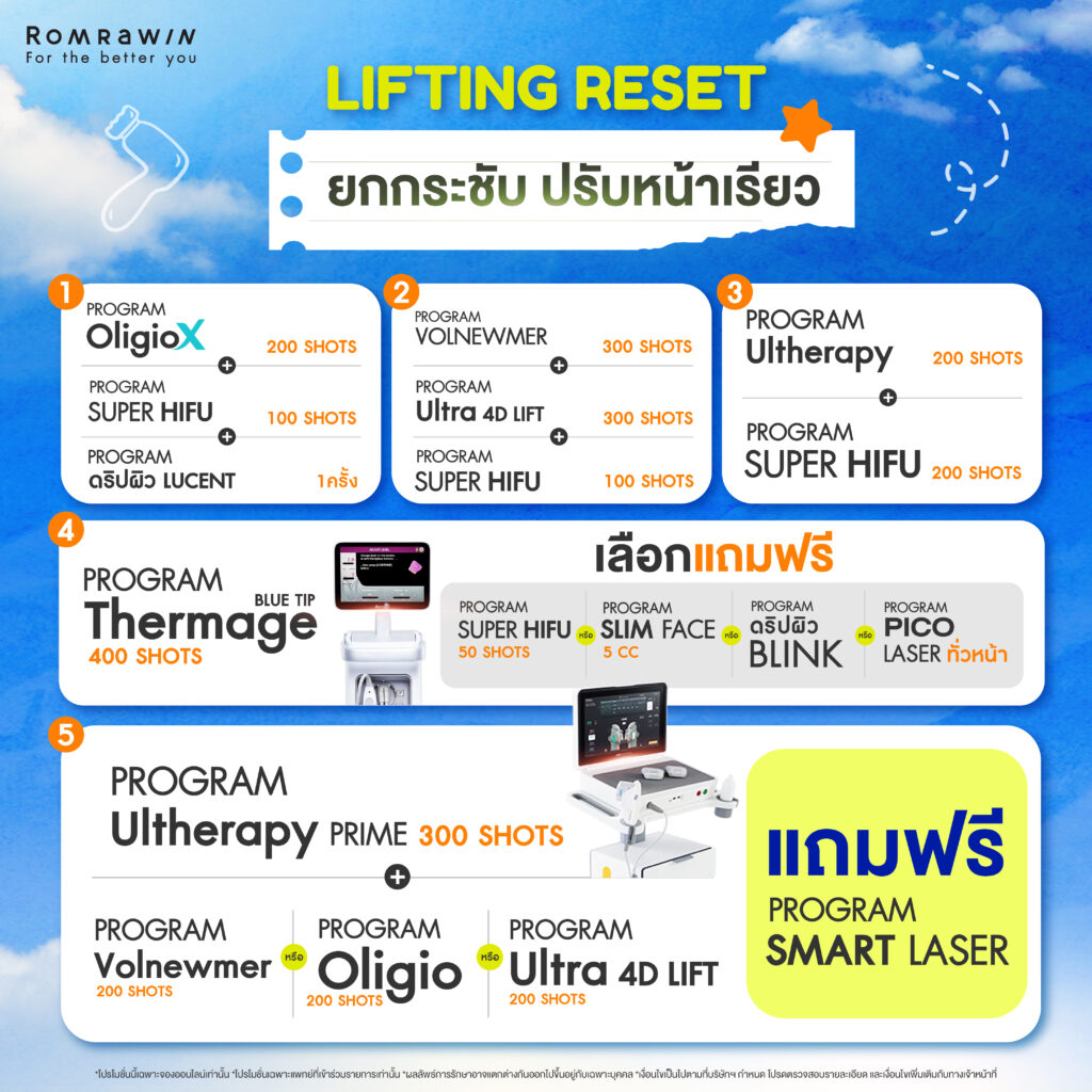 LIFTING RESET..รีเซ็ตหน้ายกเรียว