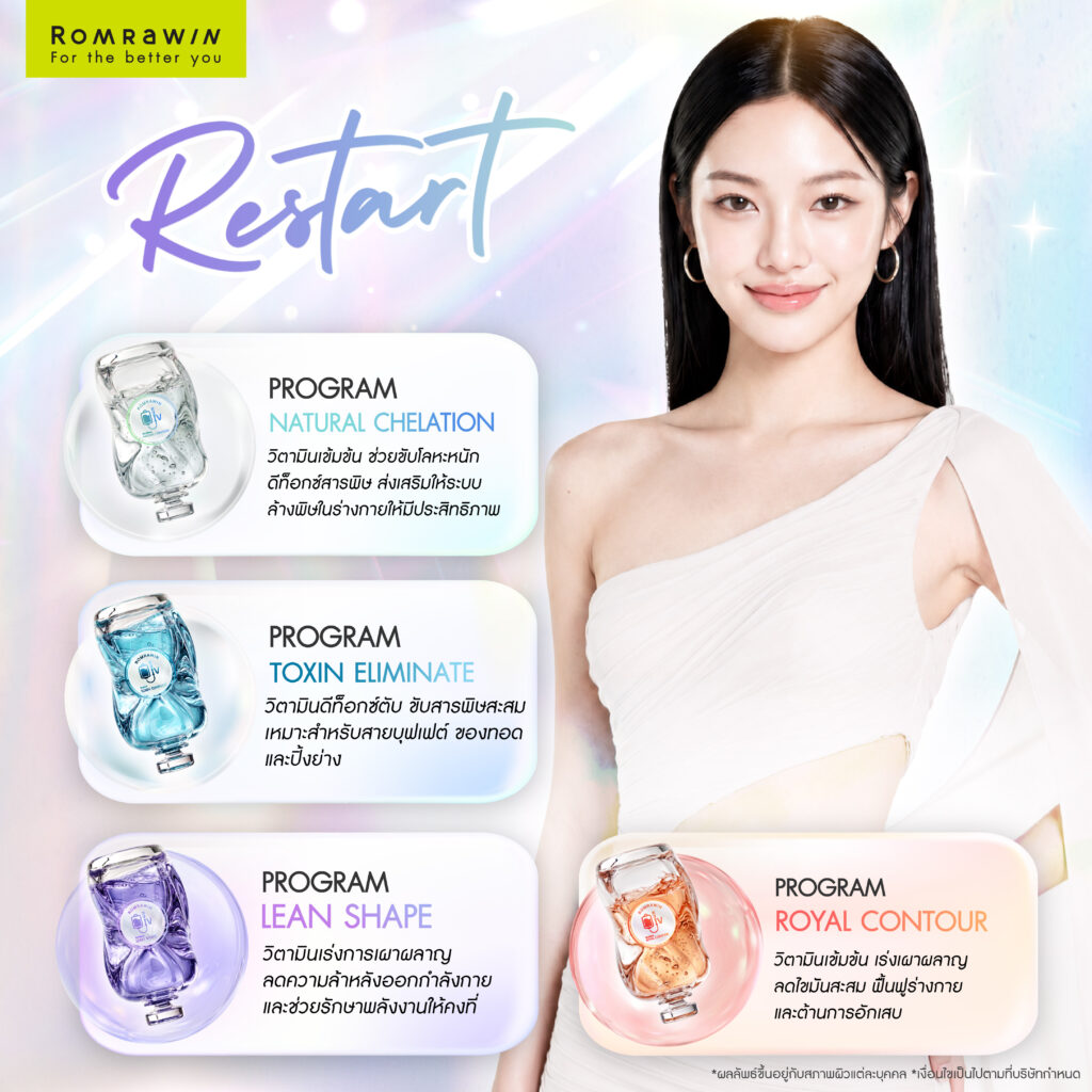 IV CLUB โปรแกรมให้วิตามินผิว บูสต์ร่างกาย พร้อมฟื้นฟูผิวหมองคล้ำ 5 โปรแกรมให้วิตามิน