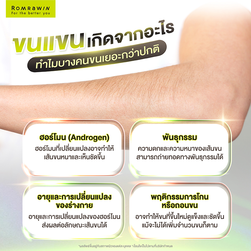 เลเซอร์ขนแขน ทางลัดสู่ผิวเรียบเนียนแบบไม่ต้องโกน 2 ขนแขนเกิดจากอะไร? ทำไมบางคนขนเยอะกว่าปกติ