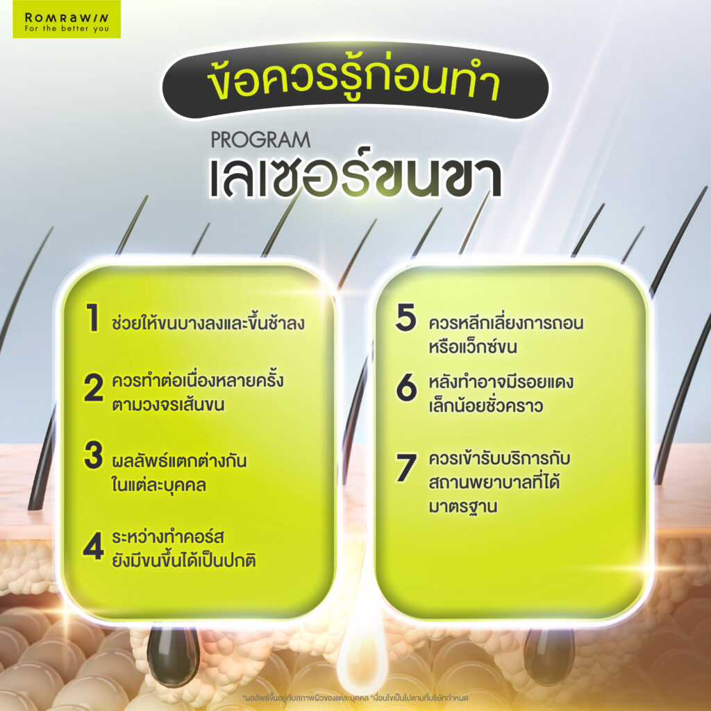 เลเซอร์ขนขา ทางเลือกเพื่อผิวขาเรียบเนียน ลดปัญหาขนคุด 5 ข้อควรรู้ก่อนตัดสินใจทำเลเซอร์ขนขา