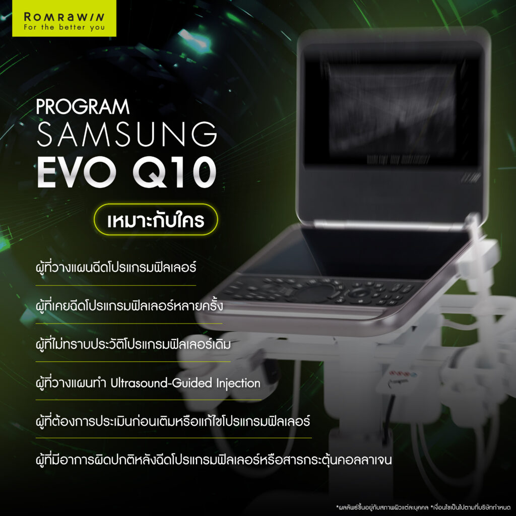 Samsung EVO Q10 ตัวช่วยวางแผนการรักษาในคลินิกเสริมความงาม 7 ใครเหมาะกับการใช้ Samsung EVO Q10 Ultrasound?