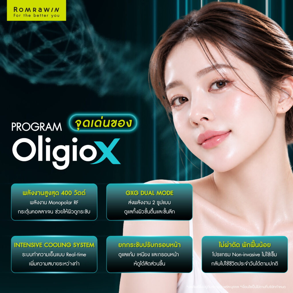 Oligio X ยกกระชับปรับหน้าเรียว พร้อมฟื้นฟูคุณภาพผิว เหมาะกับใครบ้าง? 4 จุดเด่นของ Oligio X ยกกระชับปรับหน้าเรียว