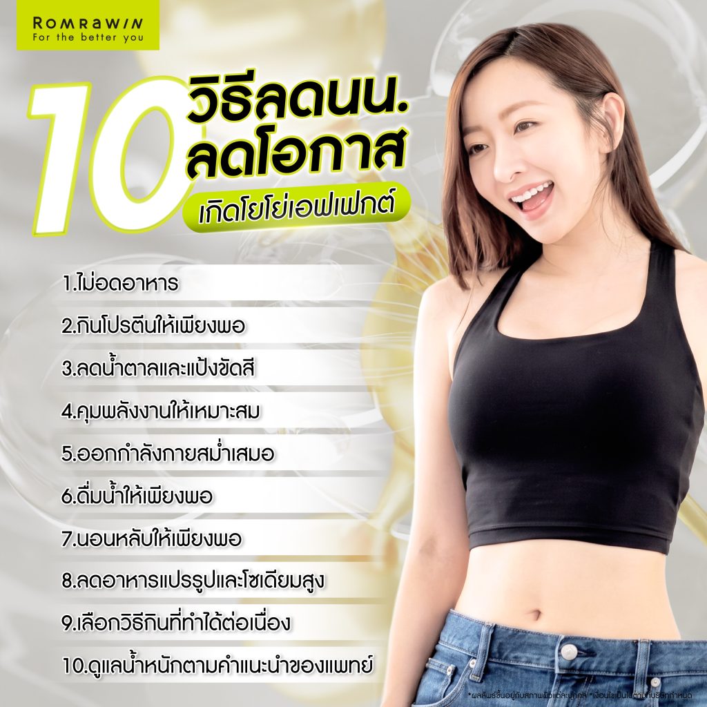 ลดนน. น้ำหนักไม่ลง? เช็กสาเหตุพร้อม 10 วิธีคุมน้ำหนักแบบไม่โยโย่ 2 10 วิธีลดนน. ไม่ให้โยโย่เอฟเฟกต์คุมน้ำหนักได้