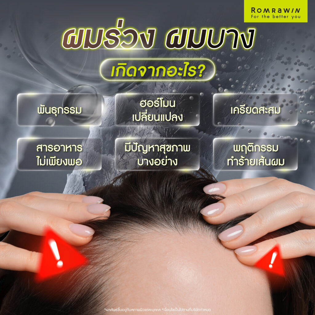 Hair Booster ทางเลือกสร้างผมหนา บอกลาผมบางใน 4 ขั้นตอน 2 ผมร่วง ผมบางเกิดจากอะไร?