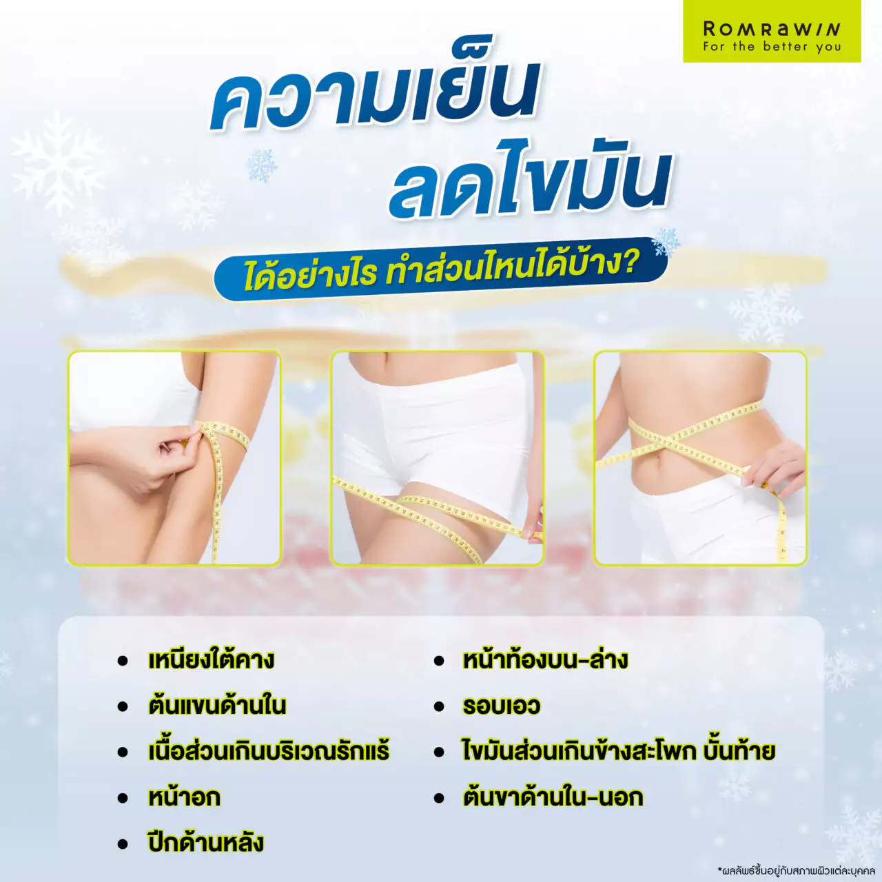 ความเย็นลดไขมันได้อย่างไร ทำส่วนไหนได้บ้าง?