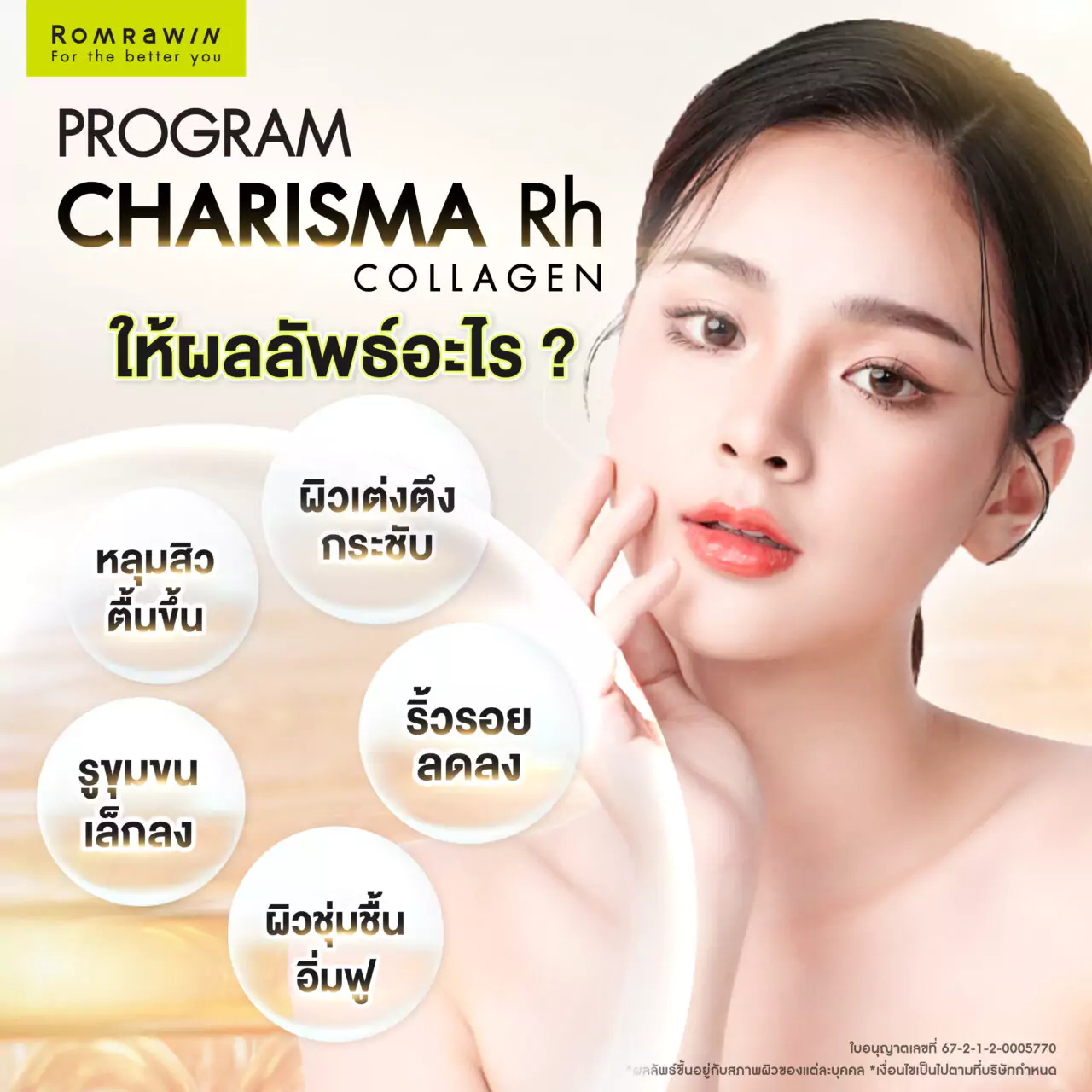 ผลลัพธ์ที่ได้จากโปรแกรมฉีด Karisma Rh Collagen