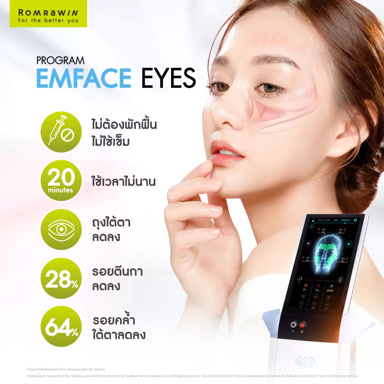 Emface Eyes ผสาน 2 เทคโนโลยีเพื่อผิวใต้ตาเฟิร์ม กระจ่างใส ดูอ่อนเยาว์ 5 จุดเด่นของ Emface Eyes