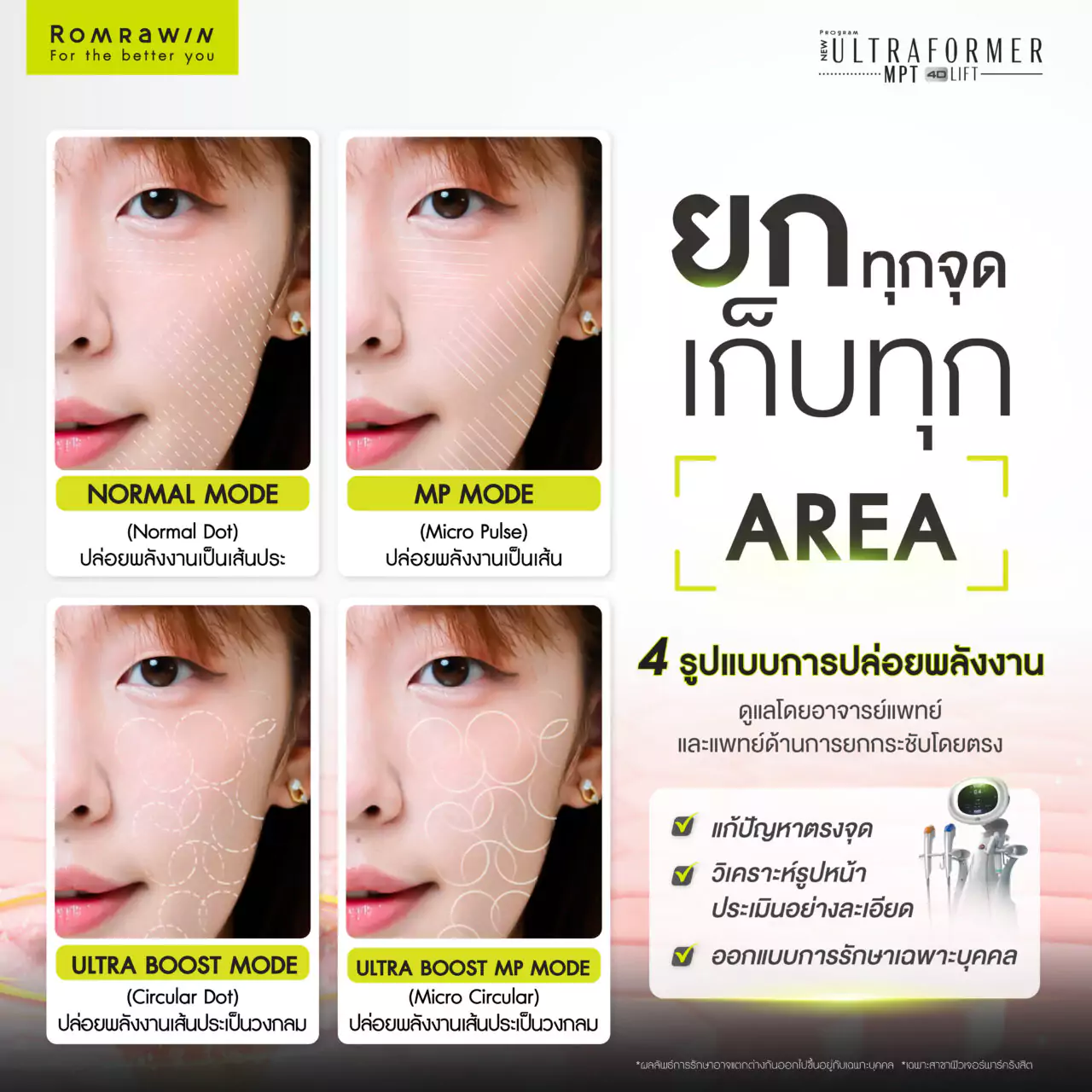 โปรแกรม Ultraformer MPT 4D LIFT ยกกระชับความหย่อนคล้อย 2 โปรแกรม Ultraformer MPT 4D LIFT ยกกระชับความหย่อนคล้อย