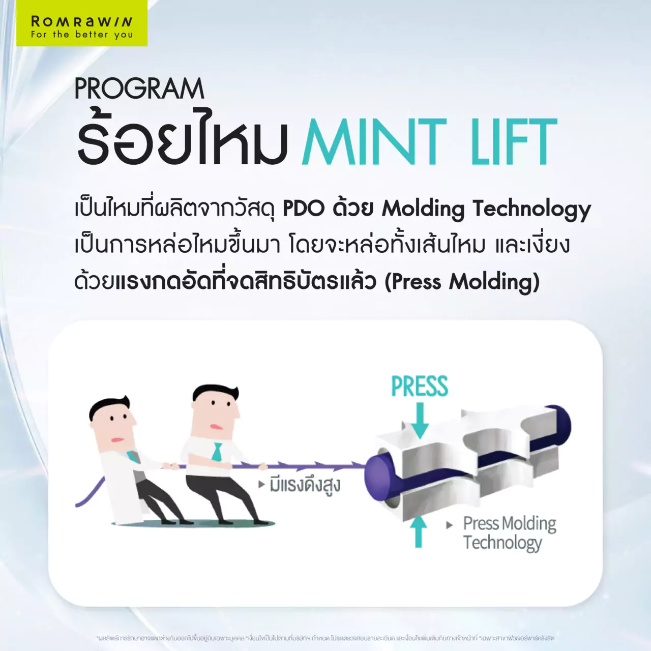 ไหม MINT Lift ไหมยกกระชับ ที่มอบผลลัพธ์การยกกระชับได้อย่างน่าพึงพอใจ 3 ไหม MINT Lift