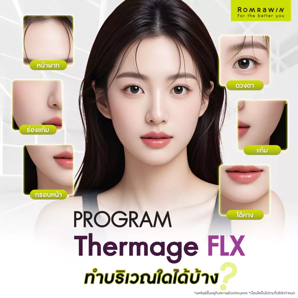 Thermage FLX โปรแกรมผิวหน้าตึงกระชับ ทำบริเวณใดได้บ้าง?