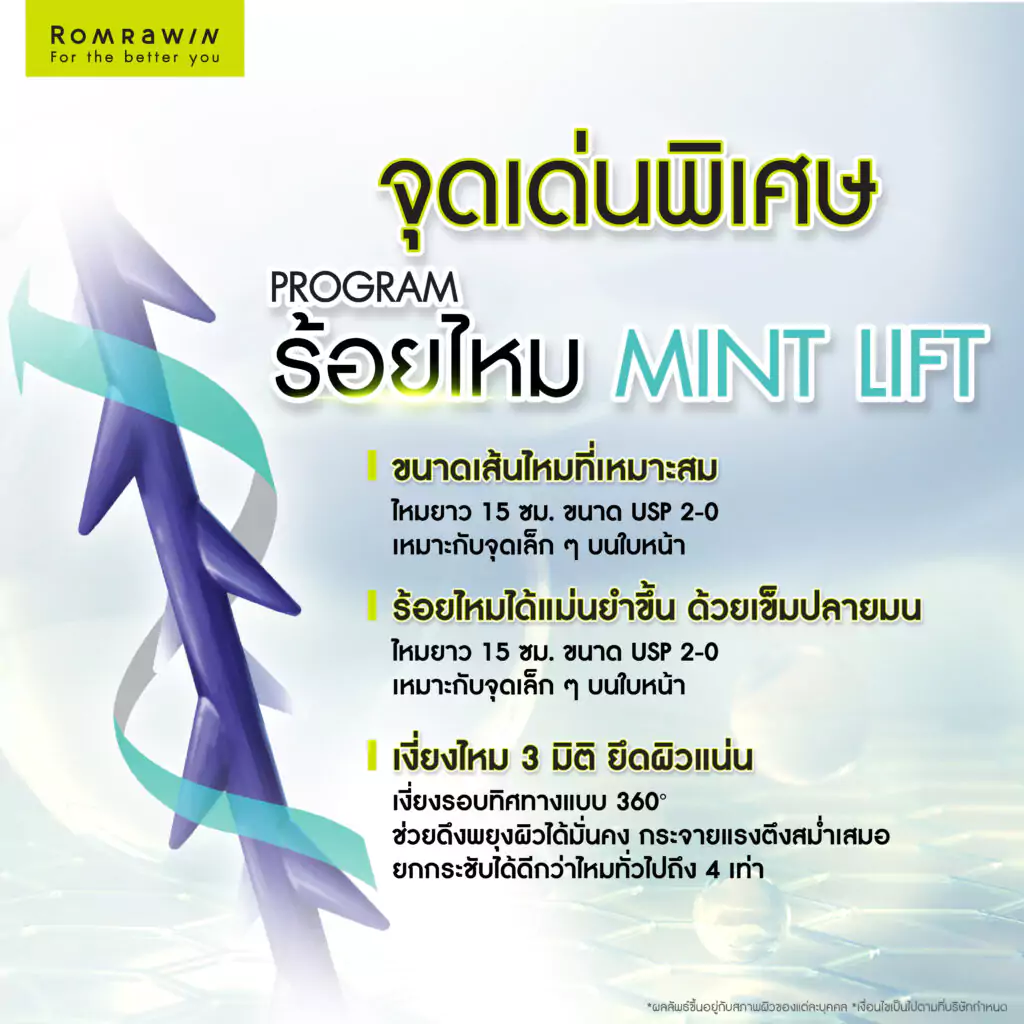 จุดเด่นพิเศษของร้อยไหม Mint Lift
